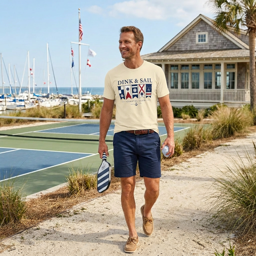 Dink & Sail Tee — For the Player Who Rules the Court and Commands the Water