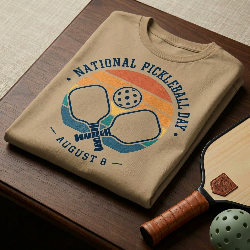 National Pickleball Day Tee — August 8 | Mark Your Courts, Not Just Your Calendars