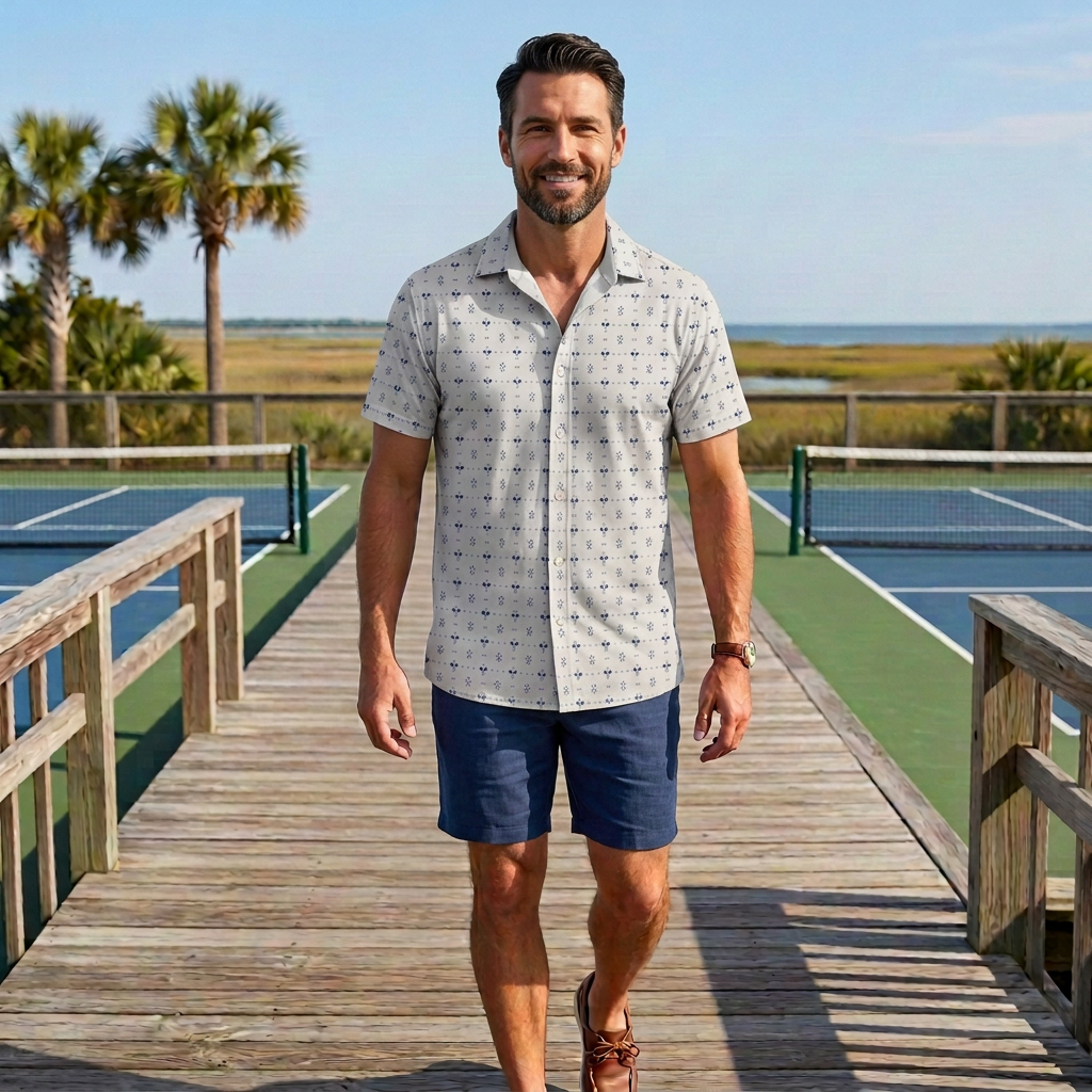 Men's Court & Collar Polo — Because the Day Doesn't Stop When the Match Does