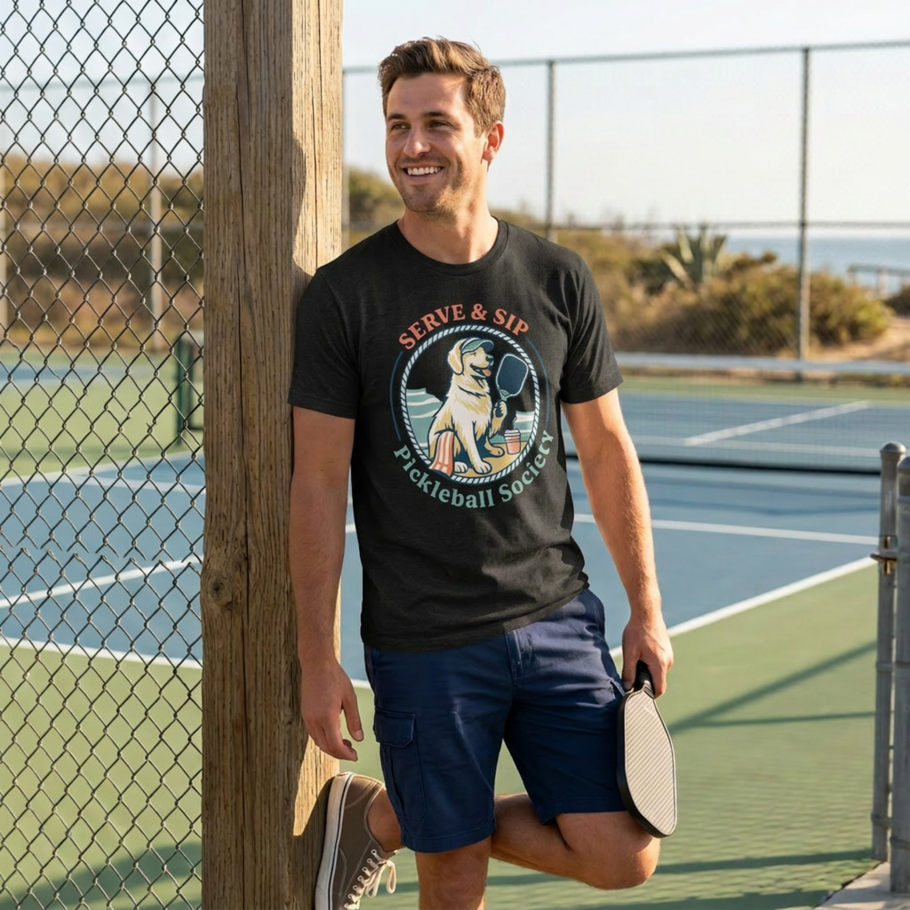 Serve & Sip Pickleball Society Tee — The Club You Didn't Know You Needed
