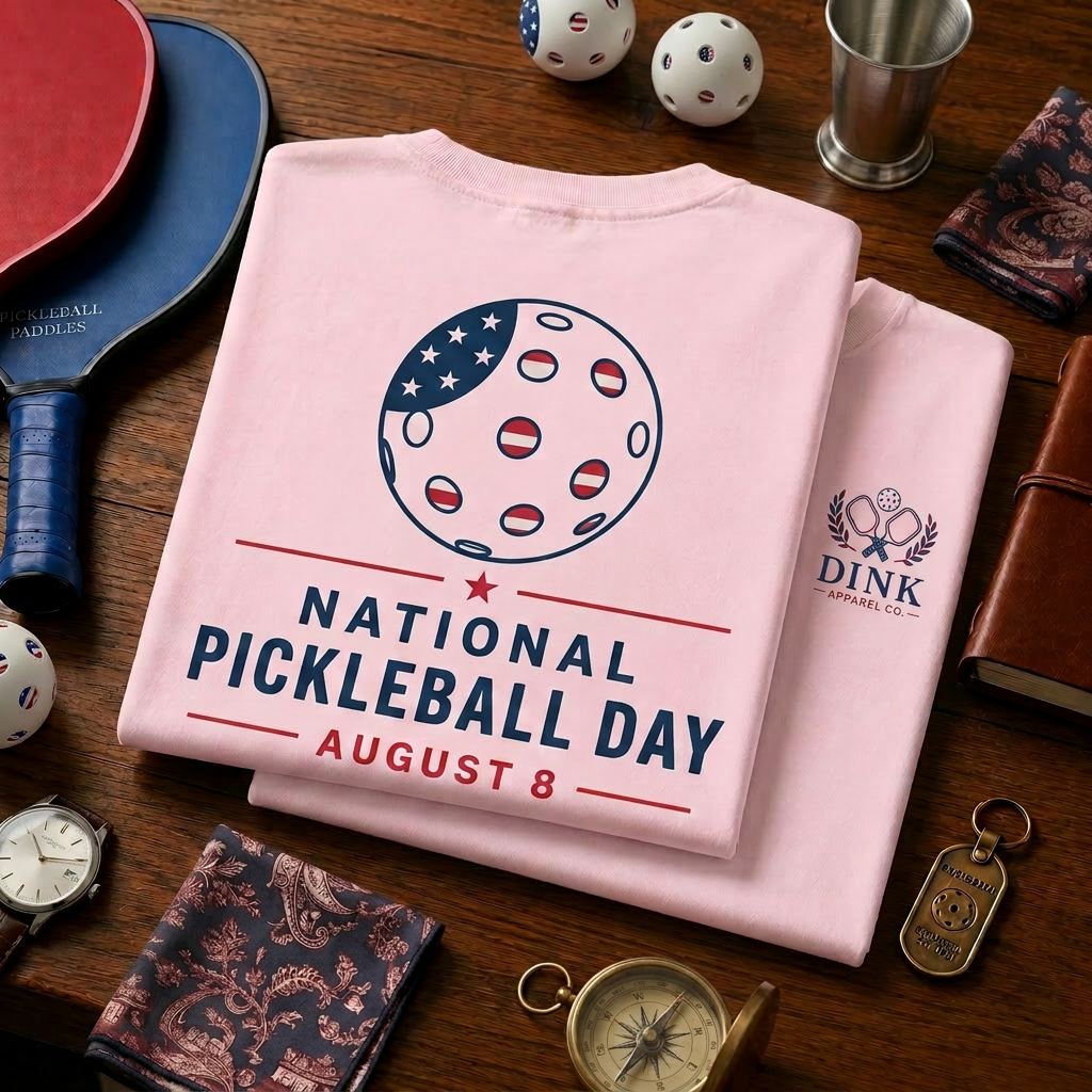 National Pickleball Day Tee — August 8 | Stars, Stripes, and the Perfect Dink