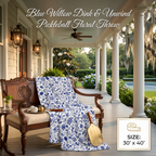 Blue Willow Dink & Unwind Pickleball Floral Throw Blanket — For the Player Who Has Earned Every Bit of This