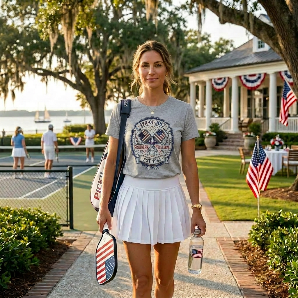 4th of July Southern Pickleball Tee — Est. 1965, Where Dixie Meets the Dink