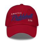 America Pickleball 250 Embroidered Dad Hat — Classic. Patriotic. Court Ready.