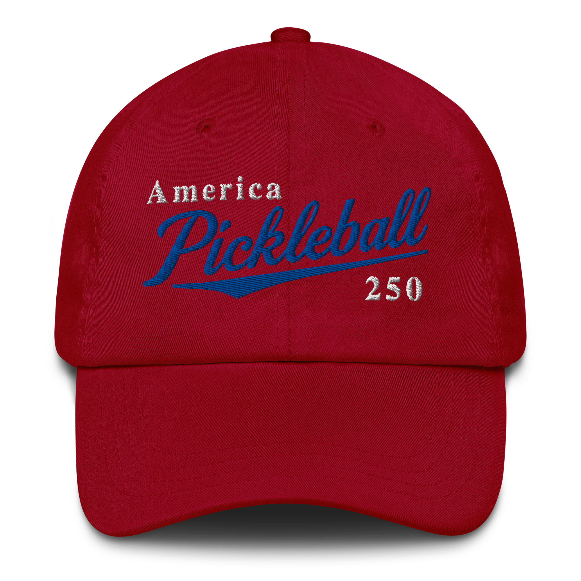 America Pickleball 250 Embroidered Dad Hat — Classic. Patriotic. Court Ready.