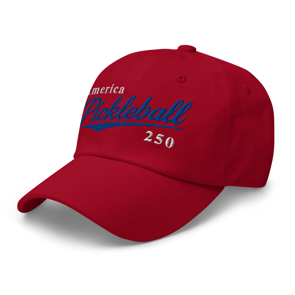 America Pickleball 250 Embroidered Dad Hat — Classic. Patriotic. Court Ready.