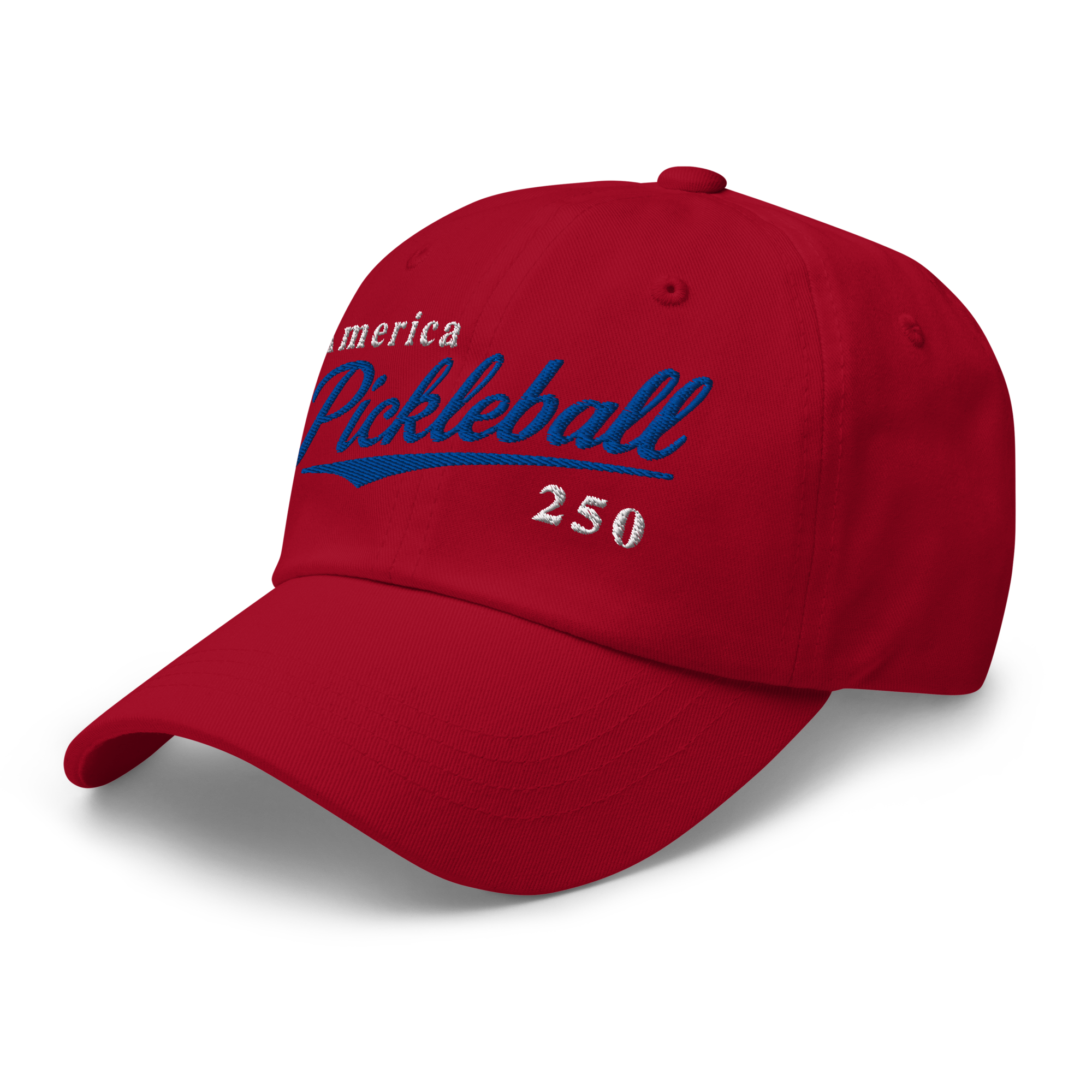 America Pickleball 250 Embroidered Dad Hat — Classic. Patriotic. Court Ready.