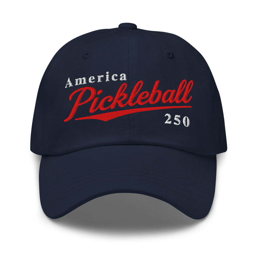 America Pickleball 250 Embroidered Dad Hat — Classic. Patriotic. Court Ready.