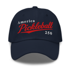 America Pickleball 250 Embroidered Dad Hat — Classic. Patriotic. Court Ready.