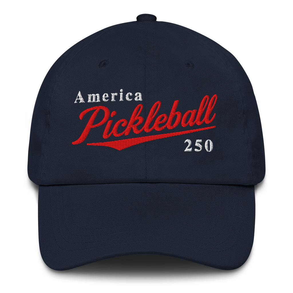 America Pickleball 250 Embroidered Dad Hat — Classic. Patriotic. Court Ready.
