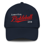 America Pickleball 250 Embroidered Dad Hat — Classic. Patriotic. Court Ready.