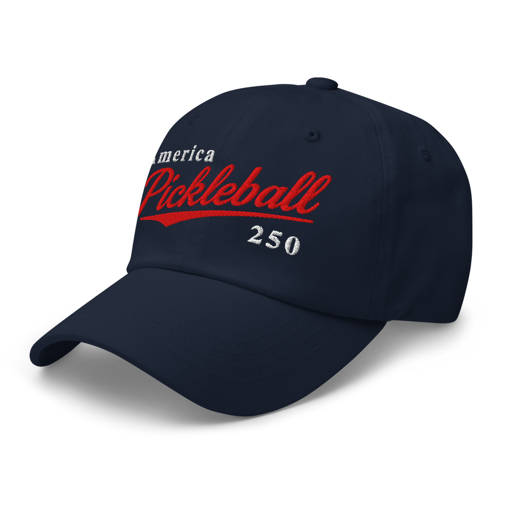 America Pickleball 250 Embroidered Dad Hat — Classic. Patriotic. Court Ready.