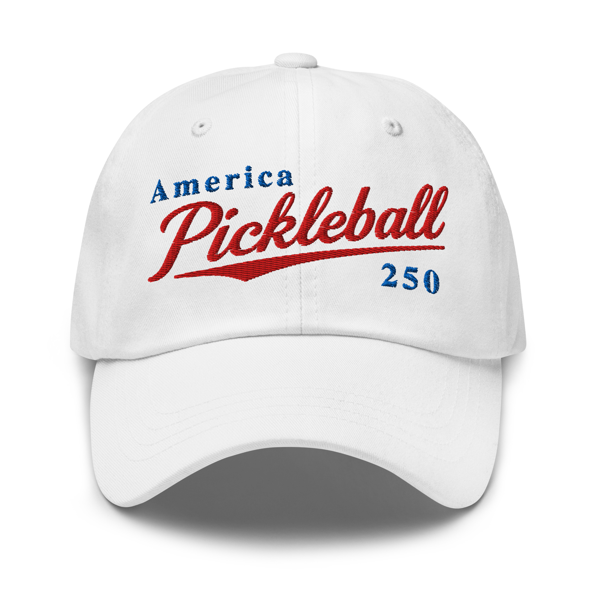 America Pickleball 250 Embroidered Dad Hat — Classic. Patriotic. Court Ready.