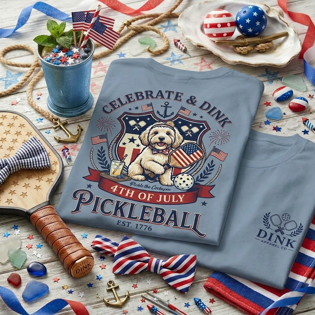 Celebrate & Dink 4th of July Pickleball Tee — Est. 1776, Dinking Since Independence