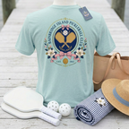 Bainbridge Island Pickleball Club Floral Crest Est. 1965 Tee — Member of the Most Historic Club in the Game