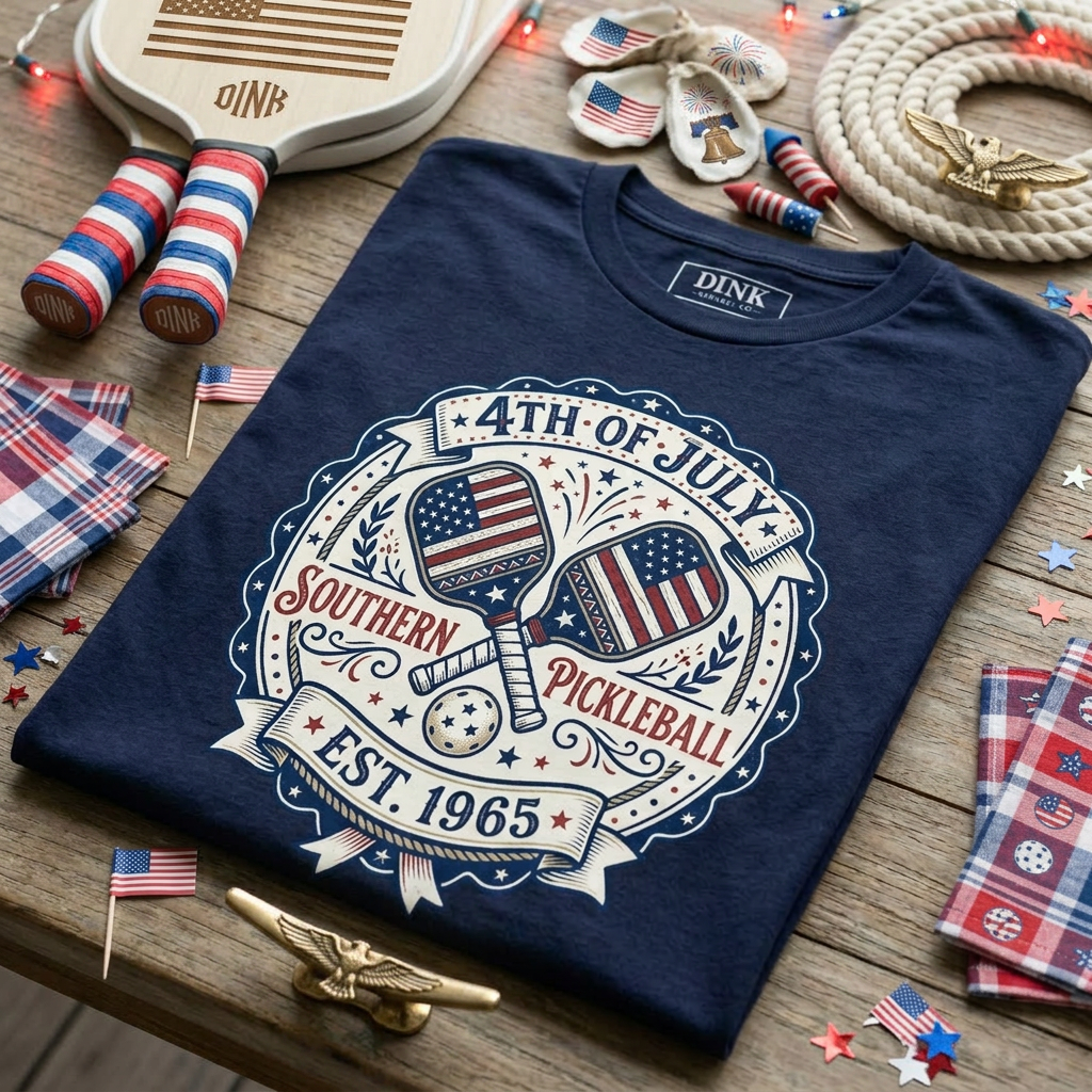 4th of July Southern Pickleball Tee — Est. 1965, Where Dixie Meets the Dink