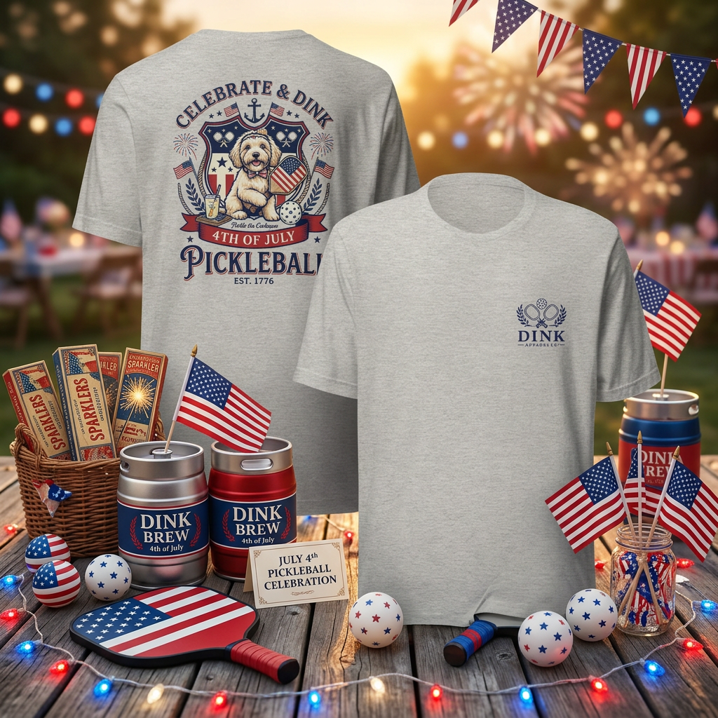 Celebrate & Dink 4th of July Pickleball Tee — Est. 1776, Dinking Since Independence
