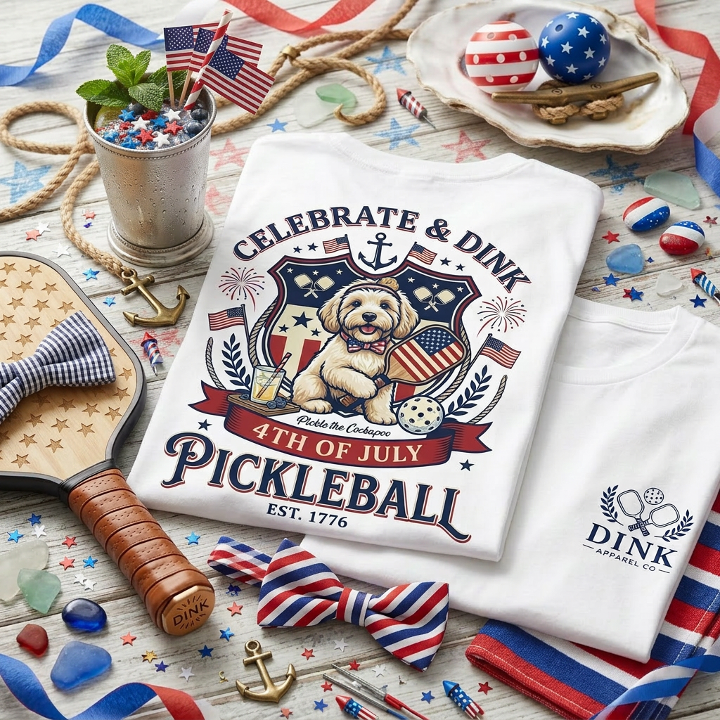 Celebrate & Dink 4th of July Pickleball Tee — Est. 1776, Dinking Since Independence