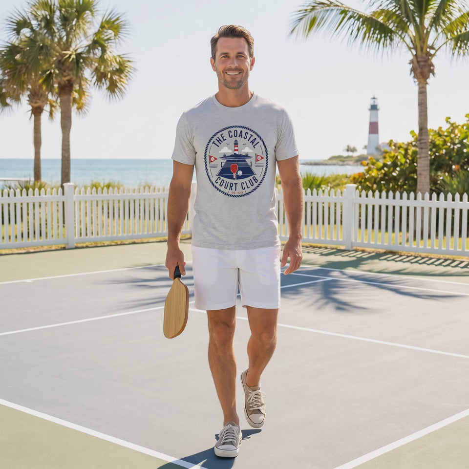 The Coastal Court Club Tee — Est. 2024, Where the Nets Meet the Sea