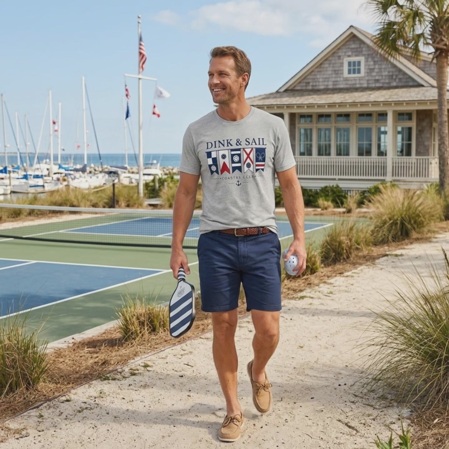Dink & Sail Tee — For the Player Who Rules the Court and Commands the Water