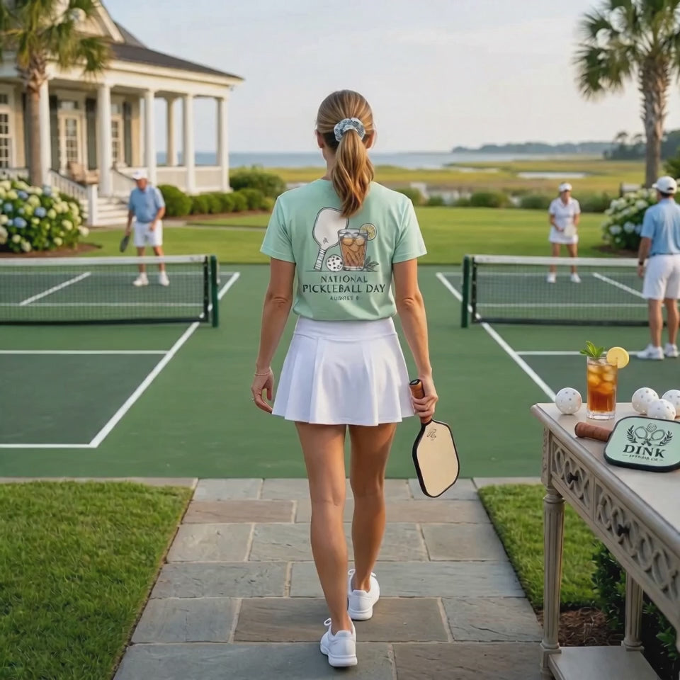 National Pickleball Day Tee — August 8 | Paddle, Ball, Sweet Tea. Priorities Perfectly Set.