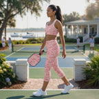 Magnolia Court Southern Toile Pickleball Women's Leggings — The Kitchen Line Has Never Looked This Good