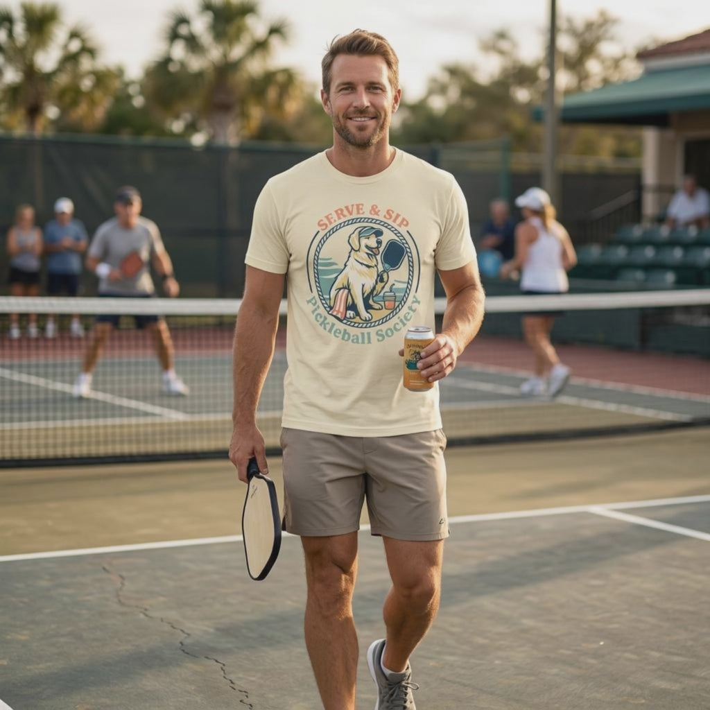 Serve & Sip Pickleball Society Tee — The Club You Didn't Know You Needed