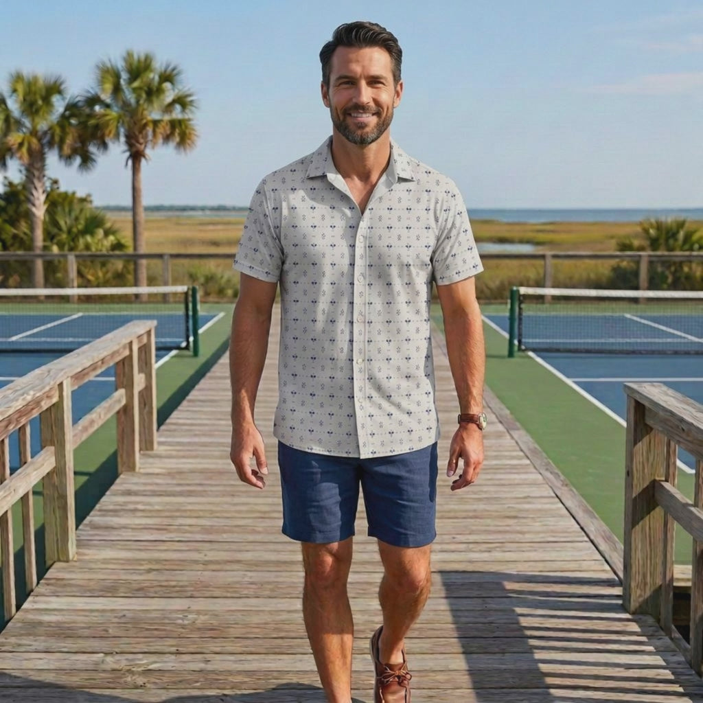 Men's Court & Collar Polo — Because the Day Doesn't Stop When the Match Does