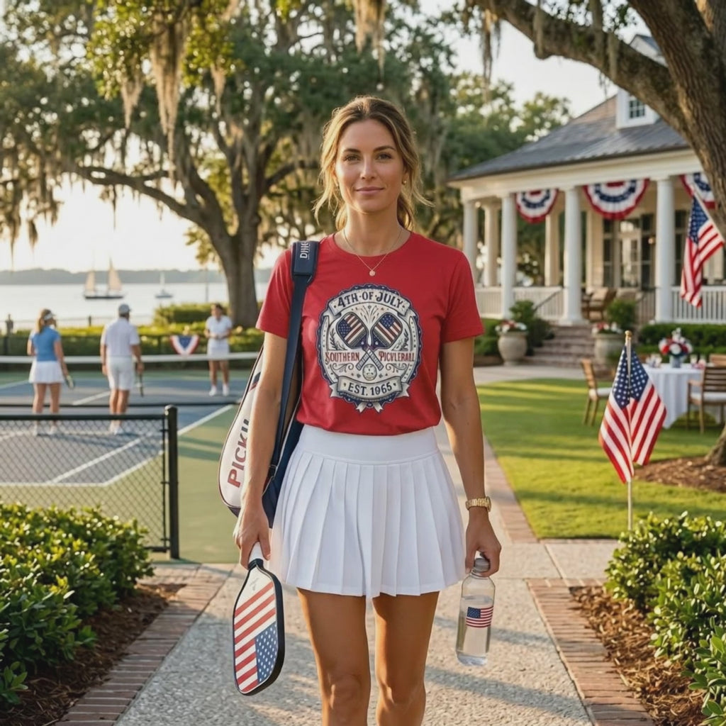 4th of July Southern Pickleball Tee — Est. 1965, Where Dixie Meets the Dink