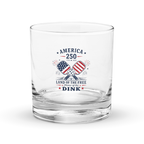America 250 Land of the Free, Home of the Dink Rocks Glass — 1776–2025