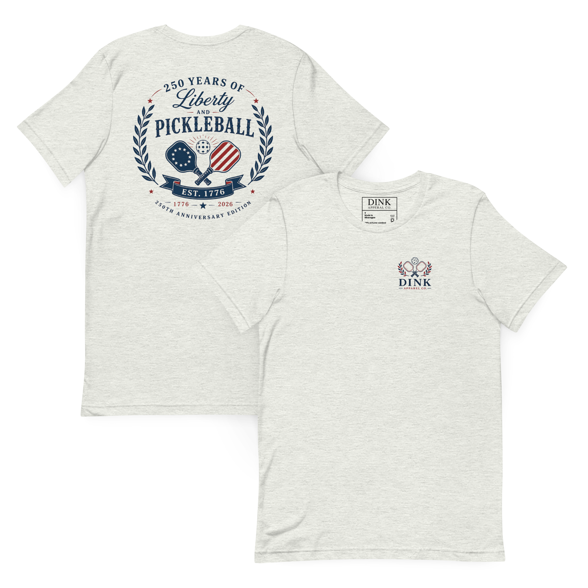 250 Years of Liberty and Pickleball Tee — Est. 1776 | 250th Anniversary Edition