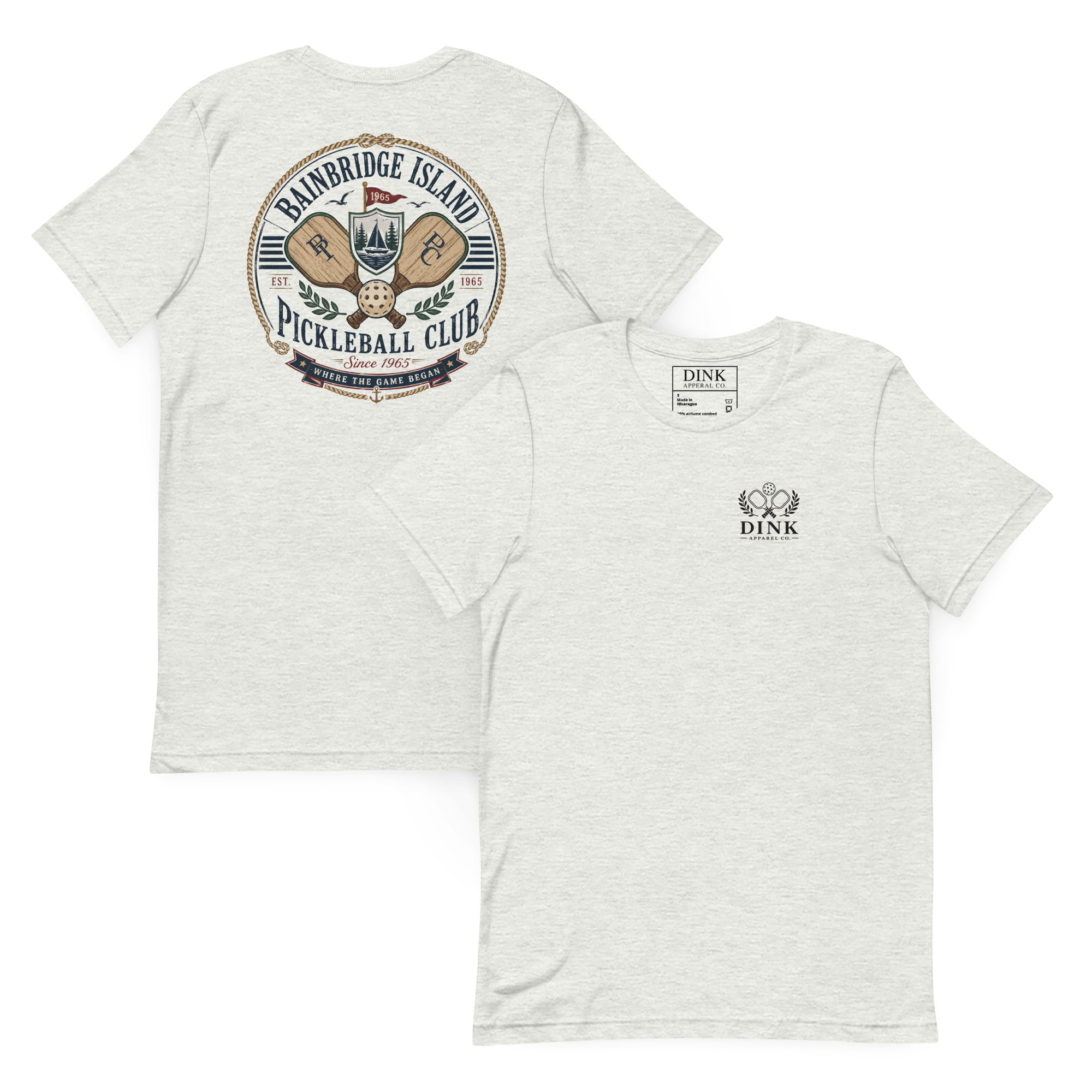 Bainbridge Island Pickleball Club Tee — Where the Game Began