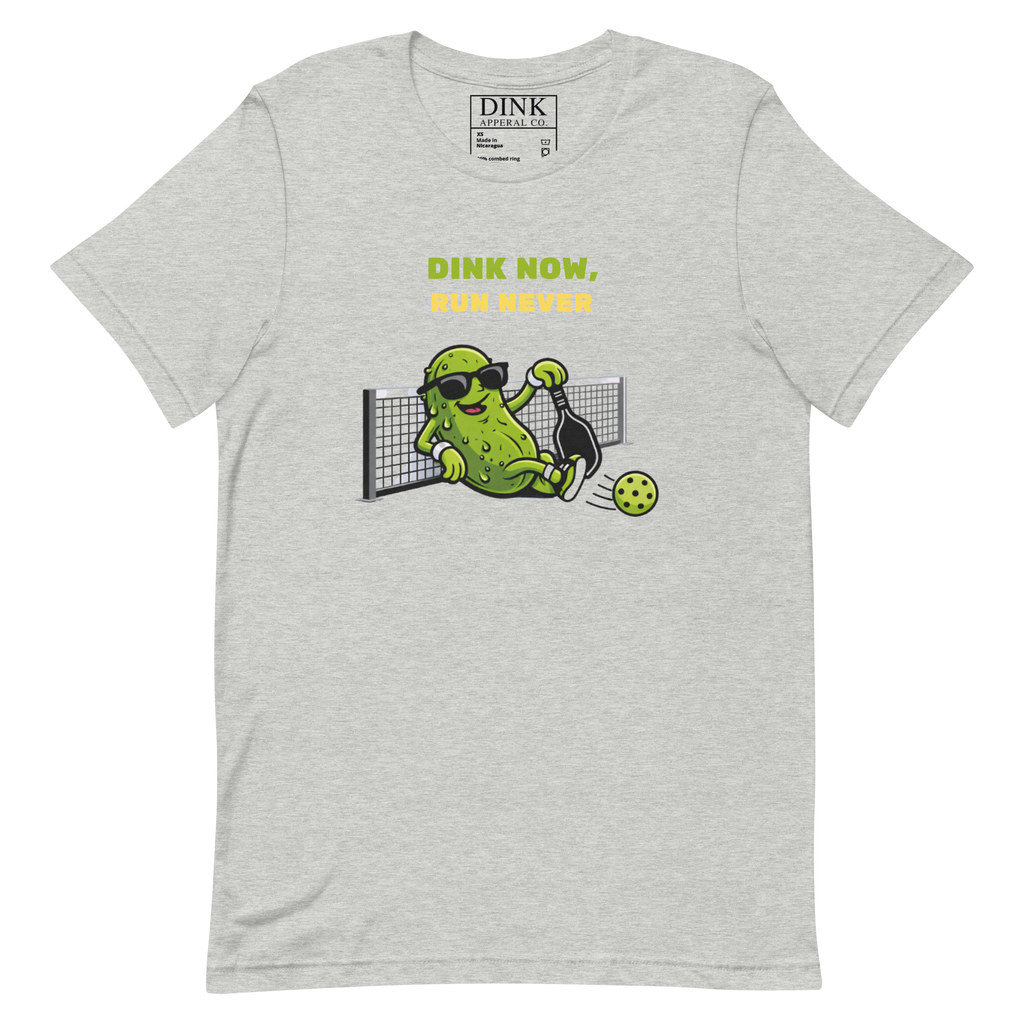 Dink Now, Run Never Tee — Strategic Laziness, Perfected