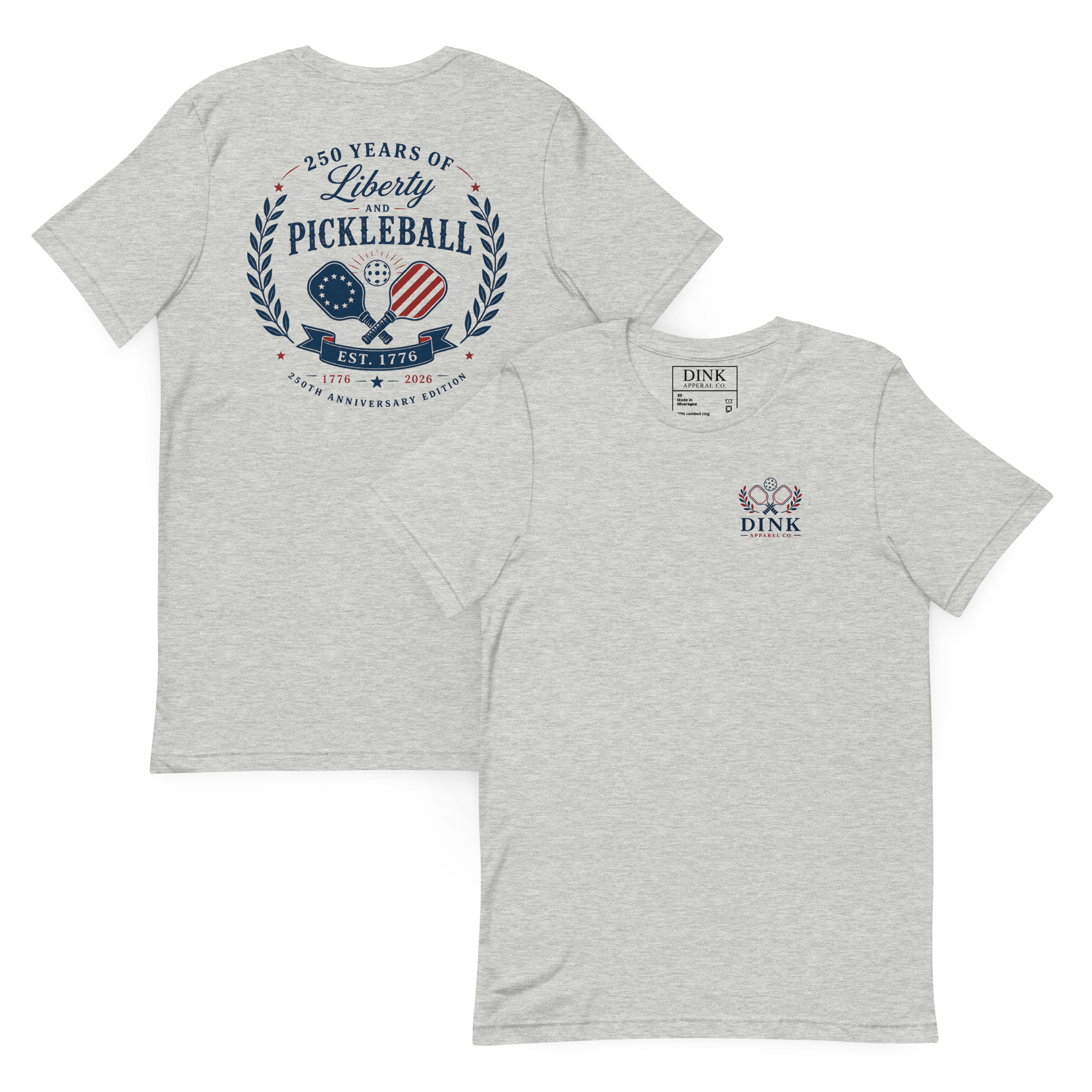 250 Years of Liberty and Pickleball Tee — Est. 1776 | 250th Anniversary Edition