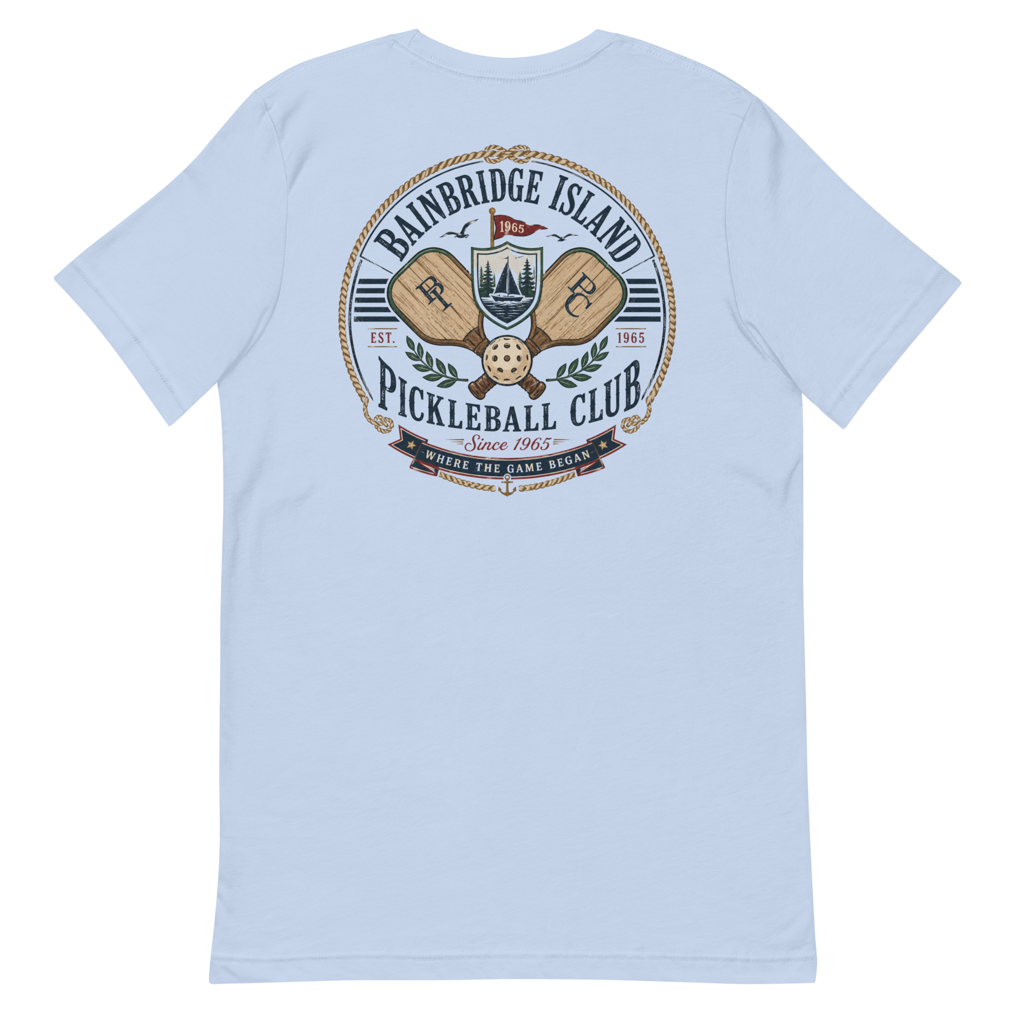 Bainbridge Island Pickleball Club Tee — Where the Game Began
