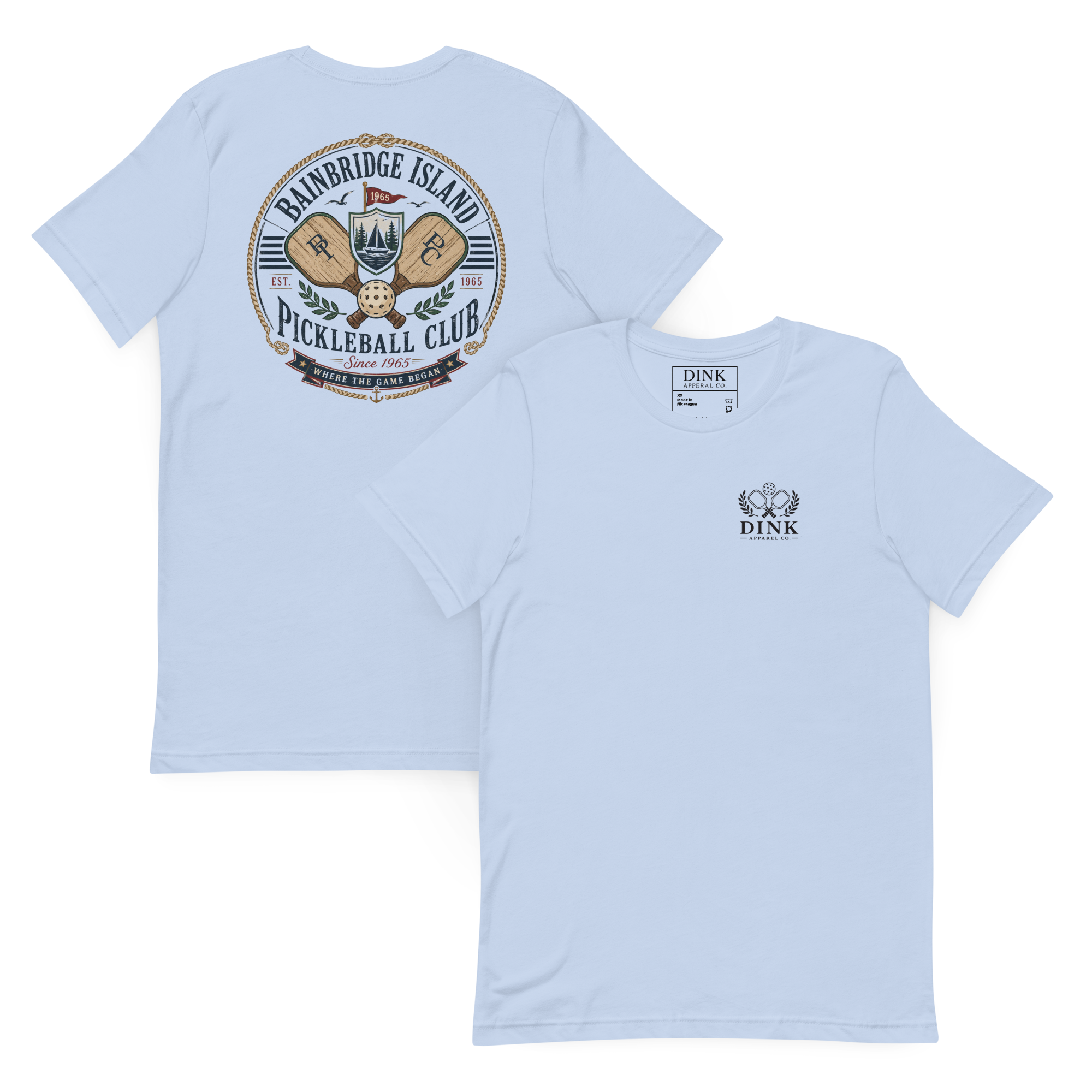 Bainbridge Island Pickleball Club Tee — Where the Game Began