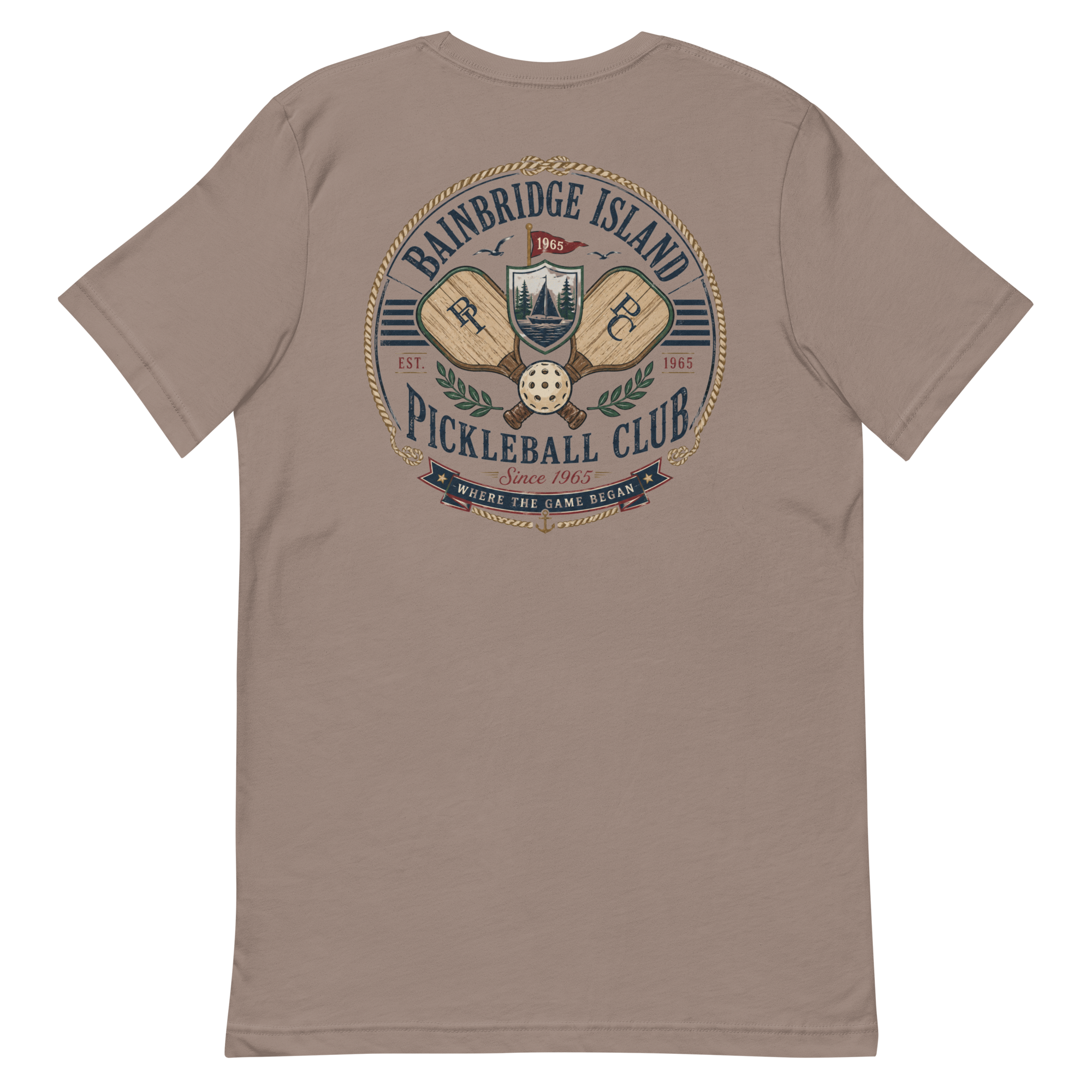 Bainbridge Island Pickleball Club Tee — Where the Game Began