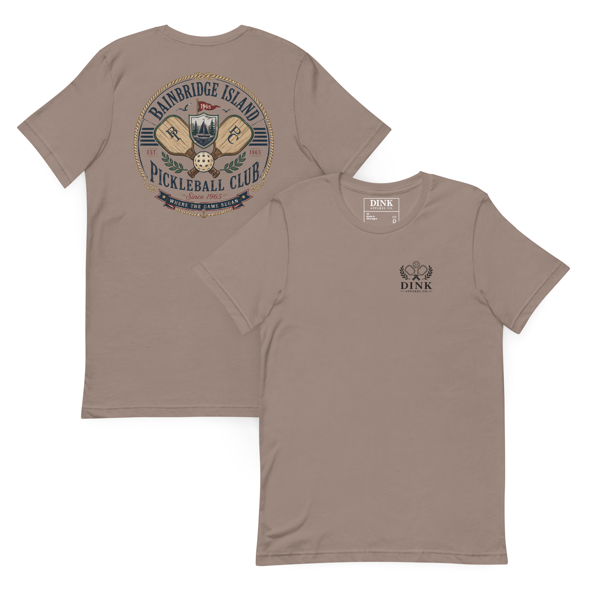 Bainbridge Island Pickleball Club Tee — Where the Game Began