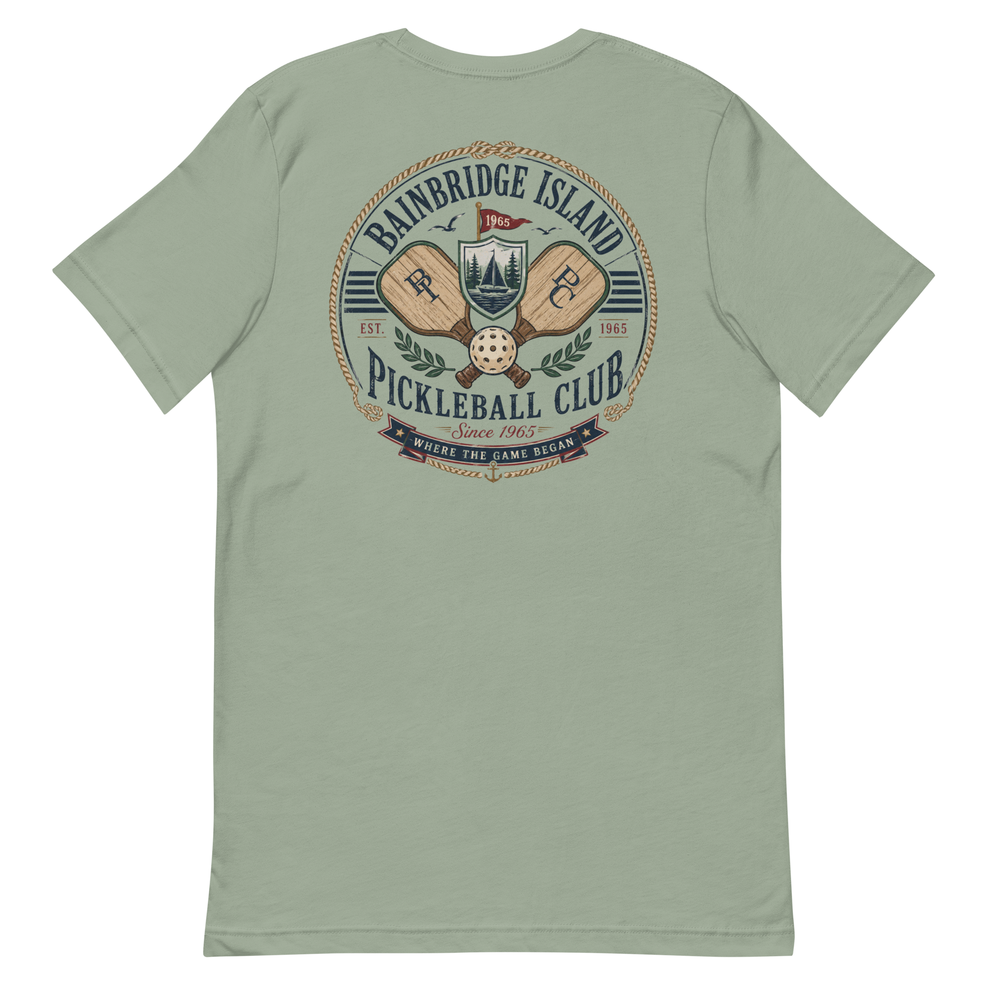 Bainbridge Island Pickleball Club Tee — Where the Game Began