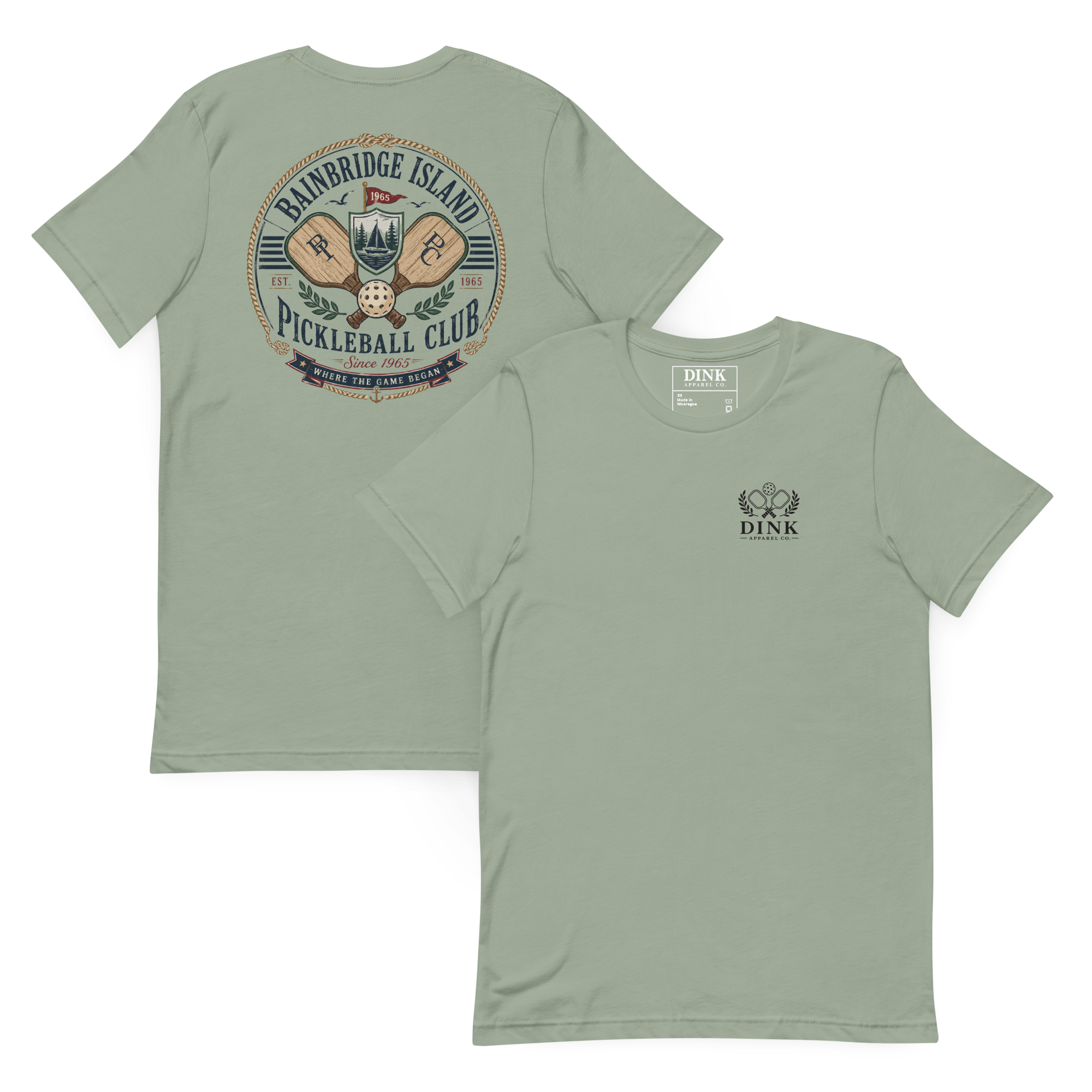 Bainbridge Island Pickleball Club Tee — Where the Game Began