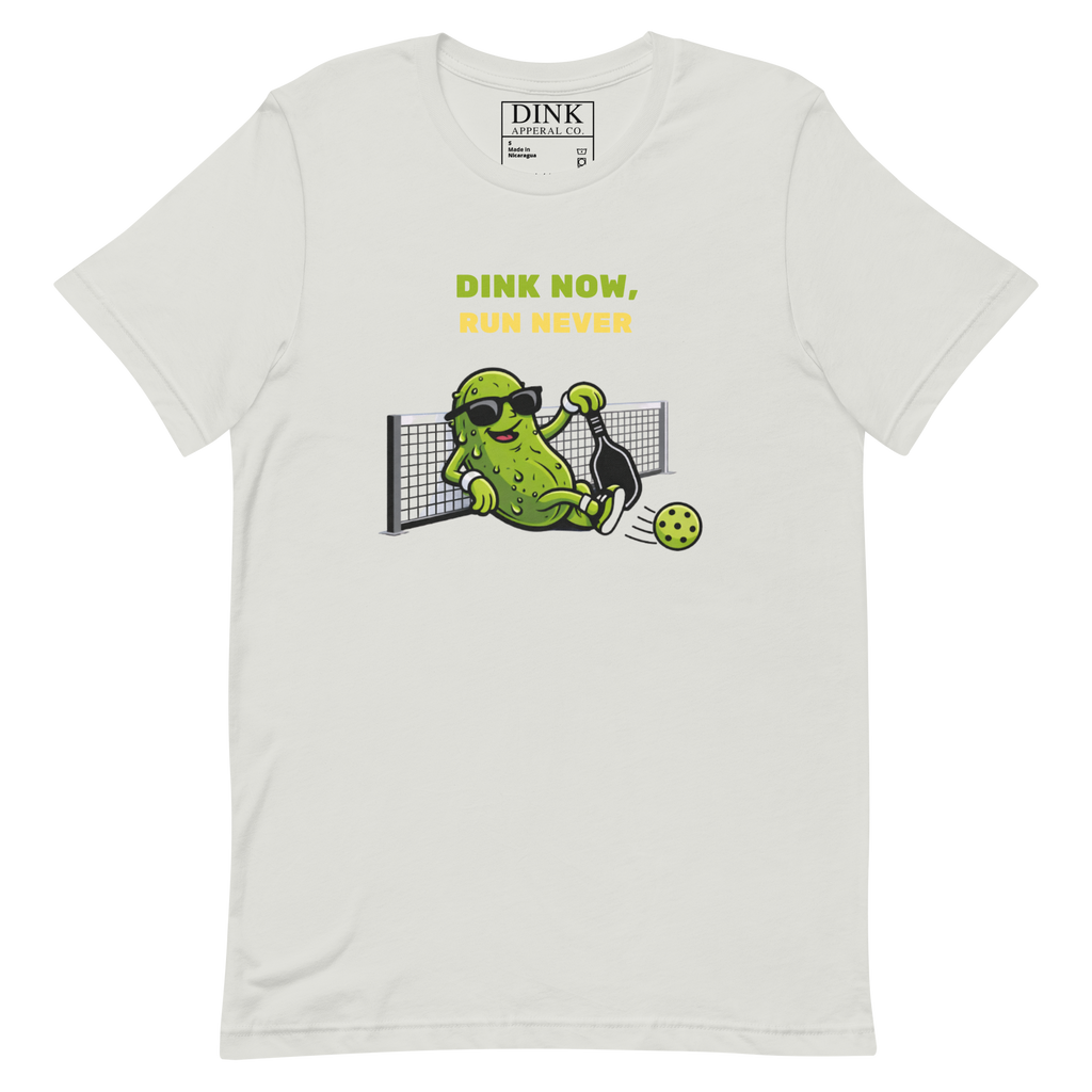 Dink Now, Run Never Tee — Strategic Laziness, Perfected