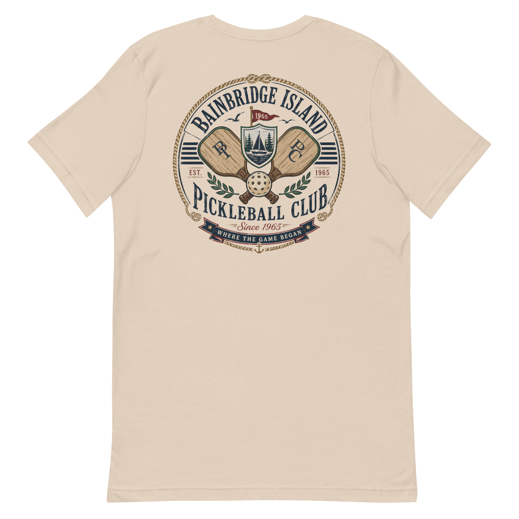 Bainbridge Island Pickleball Club Tee — Where the Game Began