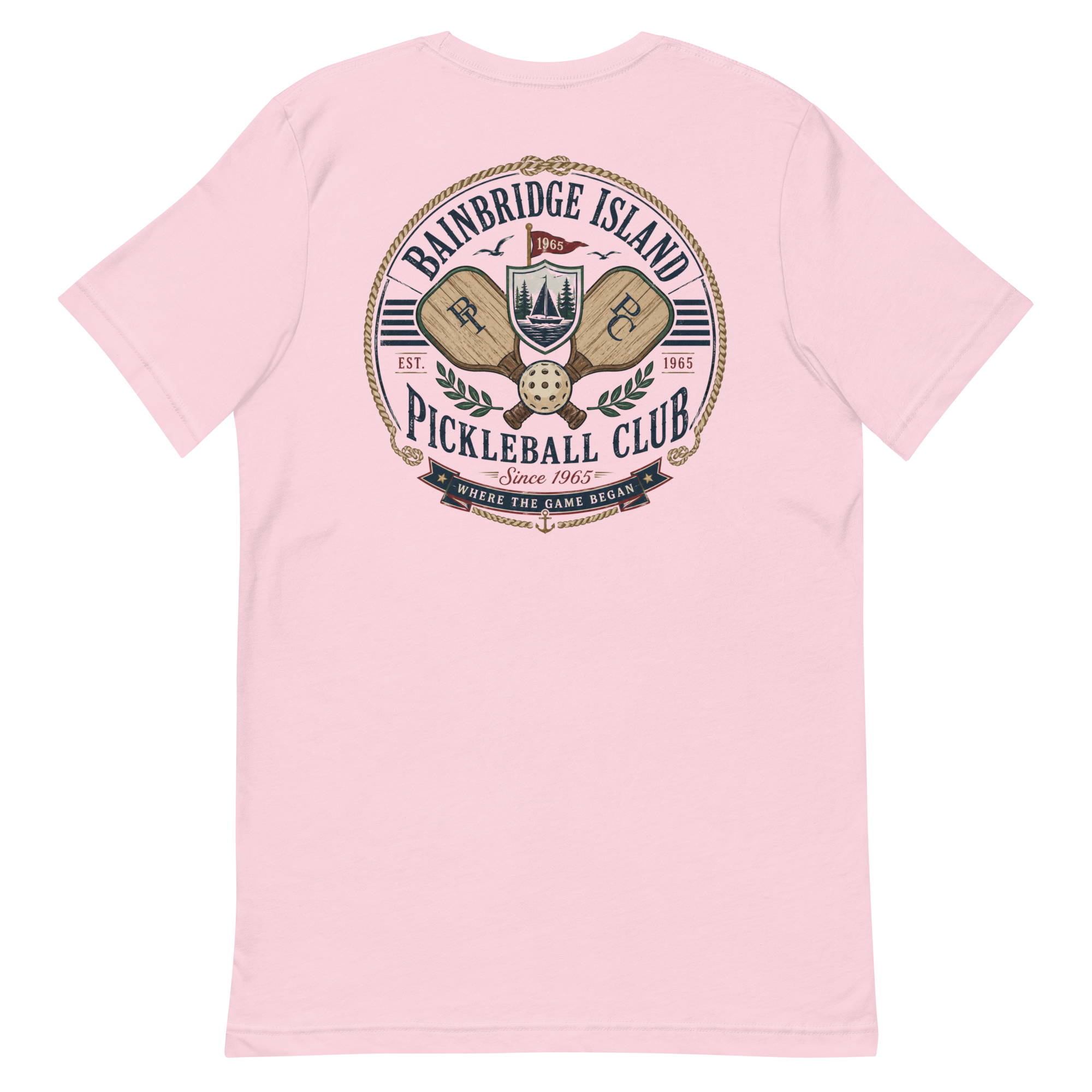 Bainbridge Island Pickleball Club Tee — Where the Game Began