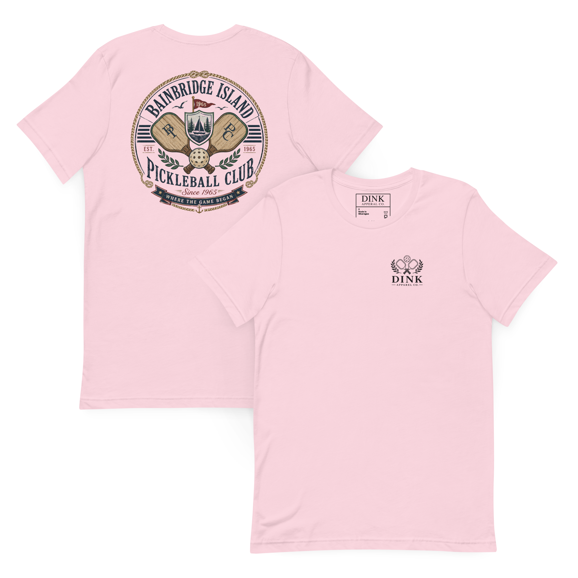 Bainbridge Island Pickleball Club Tee — Where the Game Began