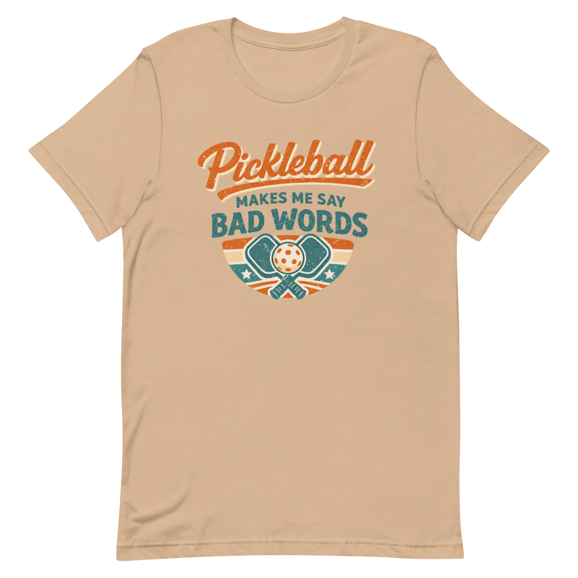 Pickleball Makes Me Say Bad Words Tee — Fair Warning, Not an Apology